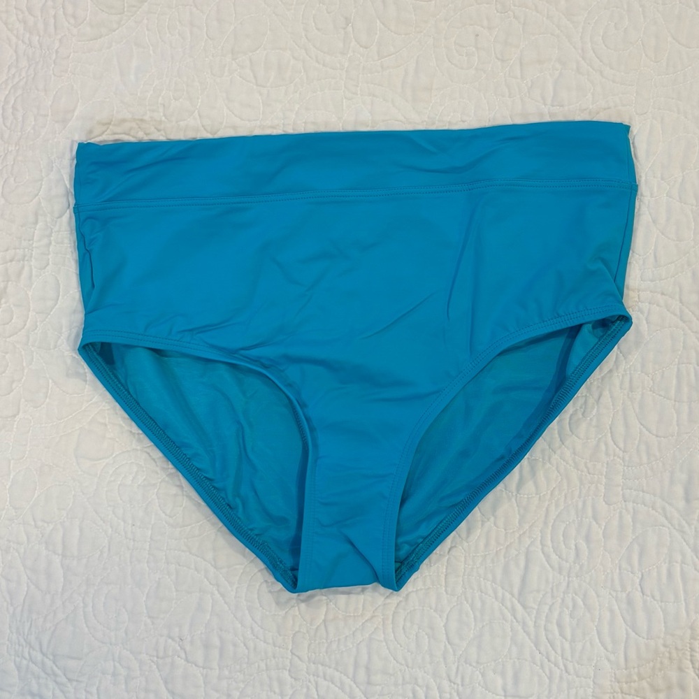 Lands' End Blue Swim Panties Classic Design